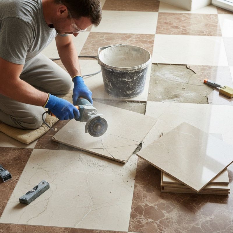 Marble Tile Floor Installation